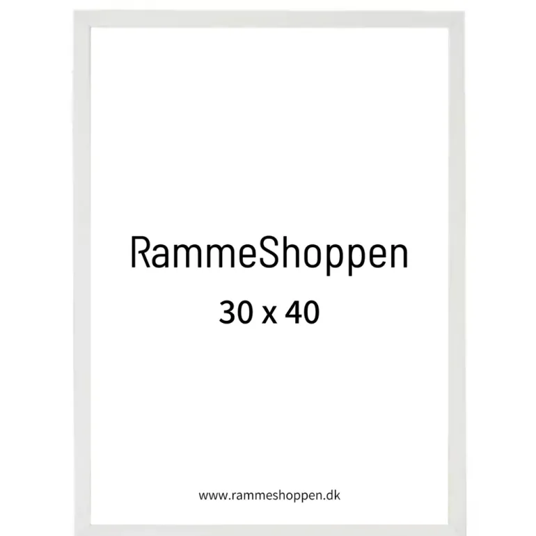 Hvid træramme, smal, Type 860