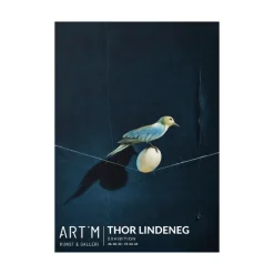Kunstplakat - udstillingsplakat med Thor Lindeneg