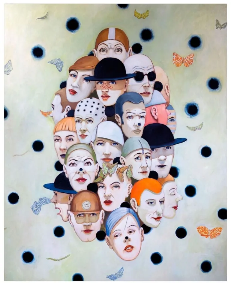 Kunstplakat - SHADOW PEOPLE af Steen Kirkegaard Erichsen - 70 x 90 cm