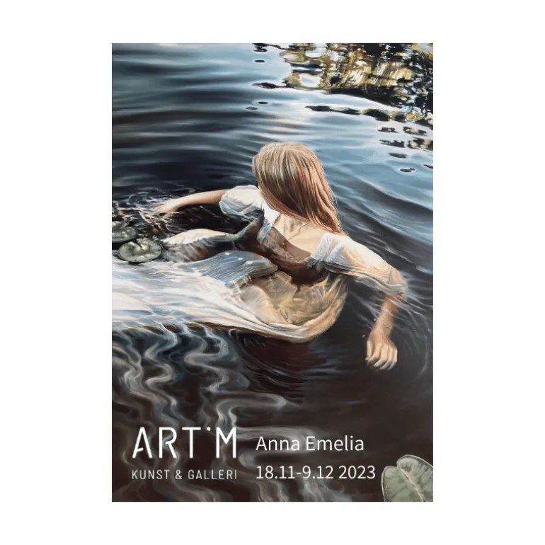 Kunstplakat - udstillingsplakat med Anna Emelia