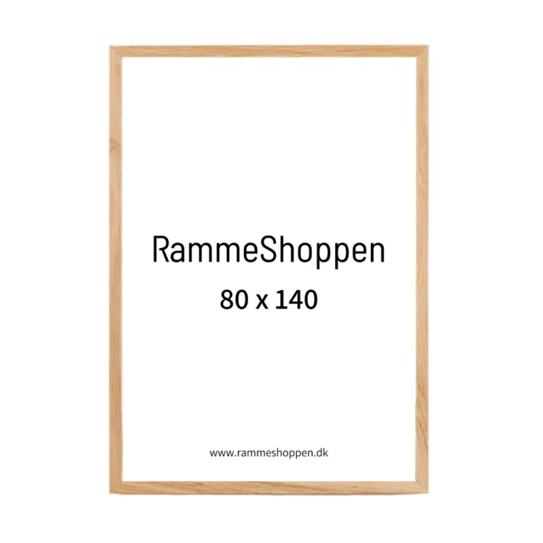 Massiv Egetræsramme - 80 x 140 cm - Type 851