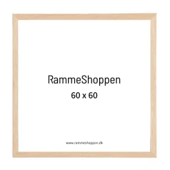 Massiv egetræsramme - 60 x 60 cm - type 851