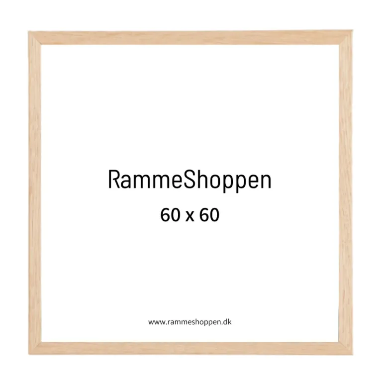 Massiv egetræsramme - 60 x 60 cm - type 851