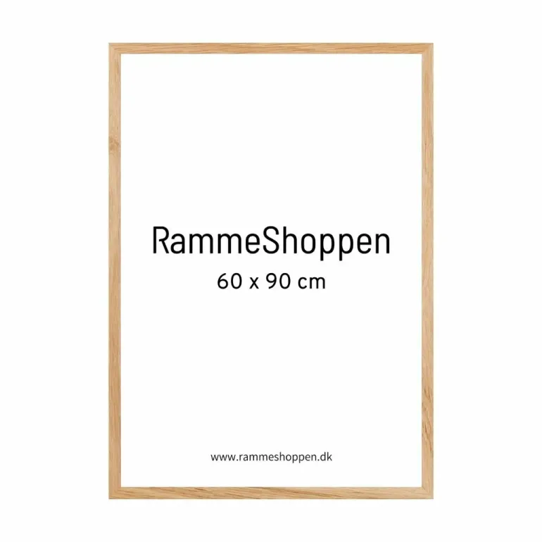Massiv Egetræsramme, Smal - 60 X 90 cm - Type 320