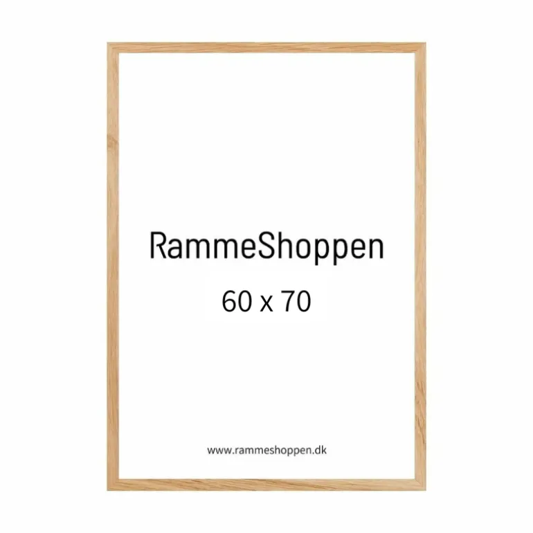 Massiv egetræsramme, smal - 60 x 70 cm - Type 320