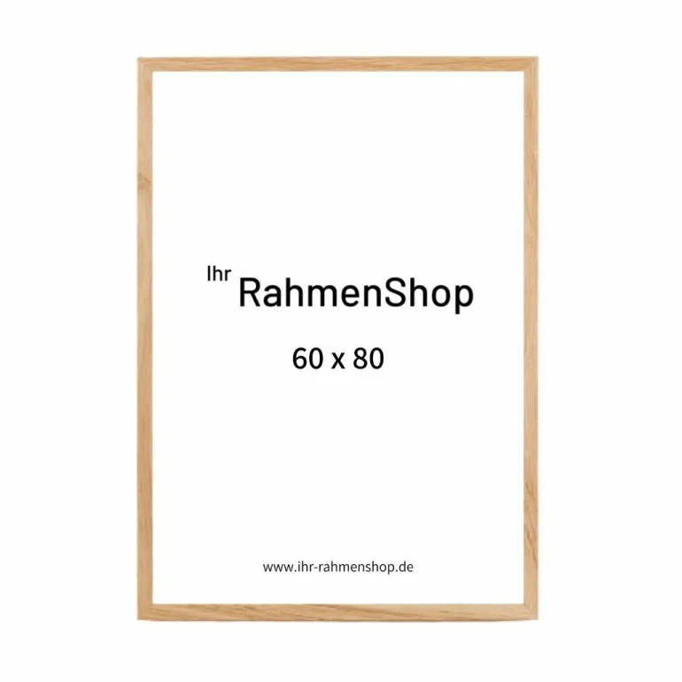 Massiv egetræsramme, smal - 60 x 80 cm - Type 320