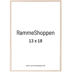 Massiv egetræsramme, smal - 13 x 18 cm - Type 320
