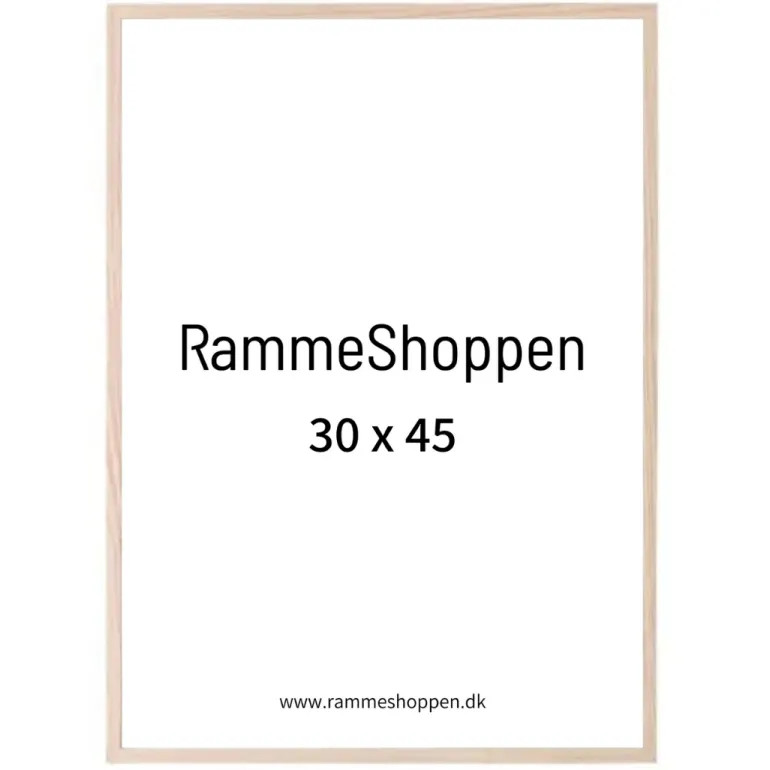 Massiv egetræsramme, smal - 30 x 45 cm - Type 320