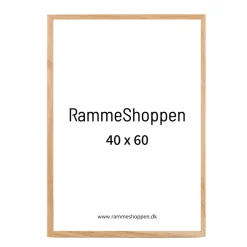 Massiv egetræsramme, smal - 40 x 60 cm - Type 320