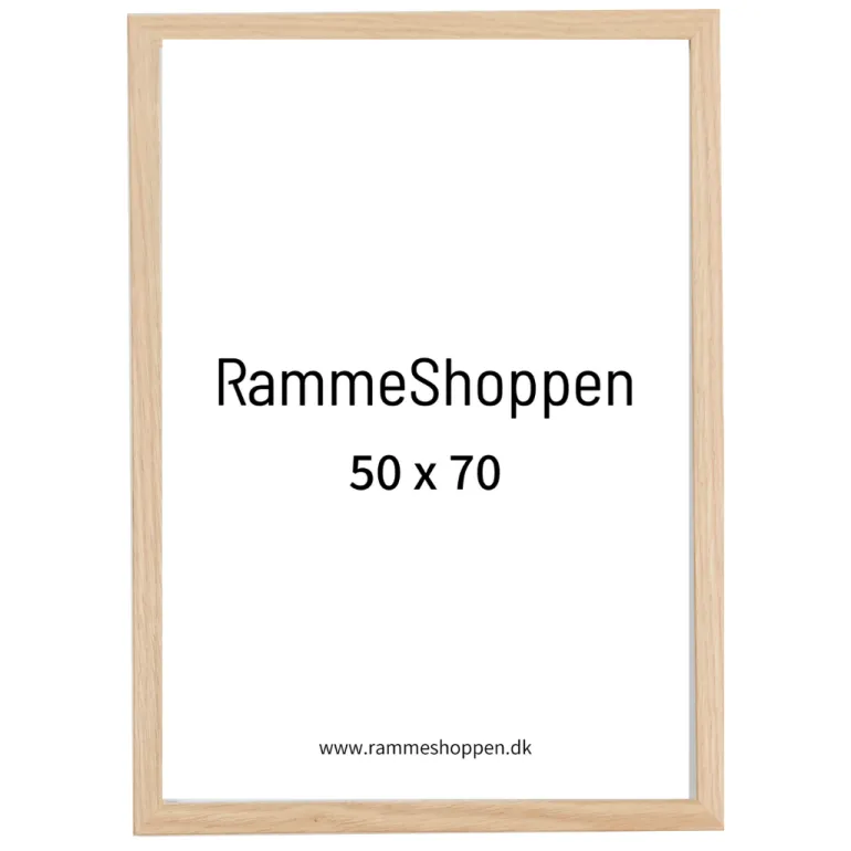 Massiv egetræsramme, smal - 50 x 70 cm - Type 320