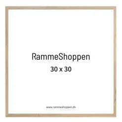 Massiv egetræsramme, smal - 30 x 30 cm - Type 320