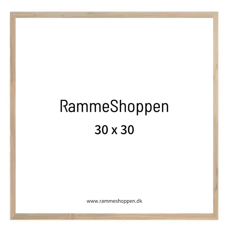 Massiv egetræsramme, smal - 30 x 30 cm - Type 320