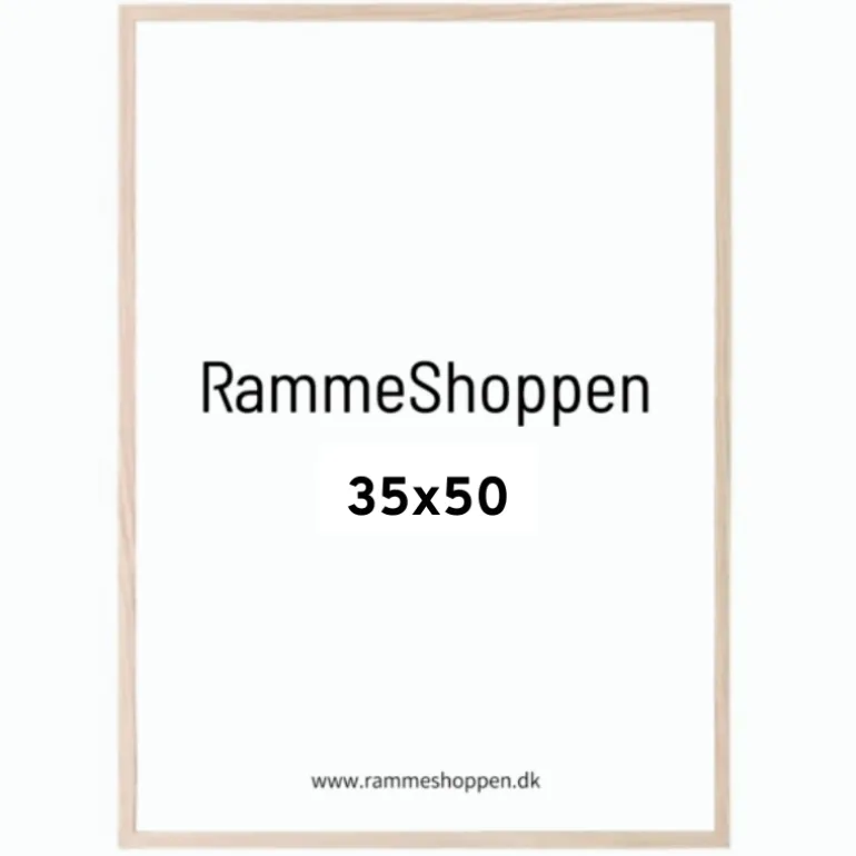 Massiv egetræsramme, smal - 35 x 50 cm - Type 320