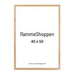 Massiv egetræsramme, smal - 40 x 50 cm - Type 320