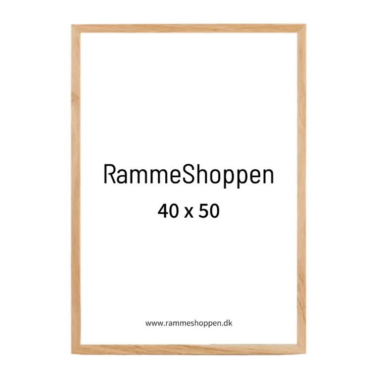 Massiv egetræsramme, smal - 40 x 50 cm - Type 320