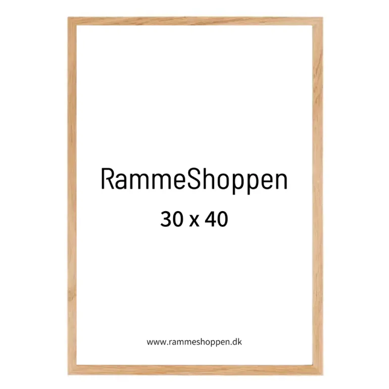 Massiv egetræsramme, 30x40 cm - Type VR01