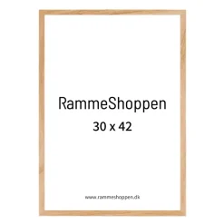 Massiv egetræsramme, 30x42 cm (A3) - Type VR01