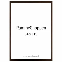 Mørk brun træramme, 84 x 119 cm, A0, Type 831