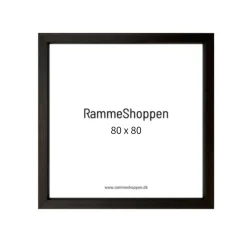 Mørk brun træramme, 80 x 80 cm, Type 831