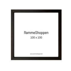 Mørk brun træramme, 100 x 100 cm, Type 831