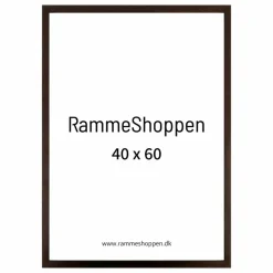 Mørk brun træramme, 40 x 60 cm, Type 830