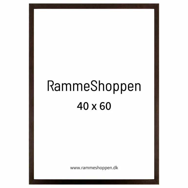 Mørk brun træramme, 40 x 60 cm, Type 830