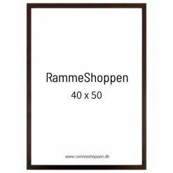 Mørk brun træramme, smal, 40 x 50, Type 830
