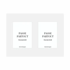 Passepartout, Frosthvid, Standardmål, MED FLERE HULLER