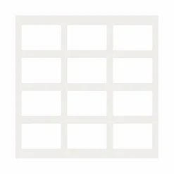 Passepartout, Porcelænshvid, Standardmål, MED FLERE HULLER