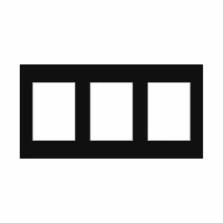 Passepartout, Sort med hvid kerne, Standardmål, MED FLERE HULLER