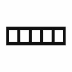 Passepartout, Sort med hvid kerne, Standardmål, MED FLERE HULLER