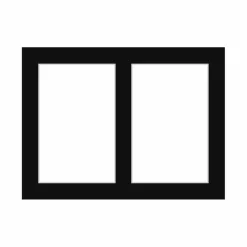 Passepartout, Sort med hvid kerne, Standardmål, MED FLERE HULLER