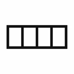 Passepartout, Sort med hvid kerne, Standardmål, MED FLERE HULLER