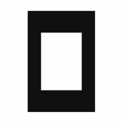 Passepartout, Sort med hvid kerne, Standardmål