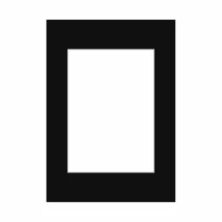 Passepartout, Sort med hvid kerne, Standardmål