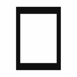 Passepartout, Sort med hvid kerne, Standardmål