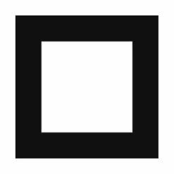 Passepartout, Sort med hvid kerne, Standardmål