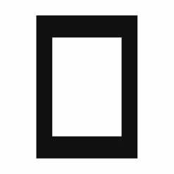 Passepartout, Sort med hvid kerne, Standardmål