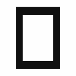 Passepartout, Sort med hvid kerne, Standardmål