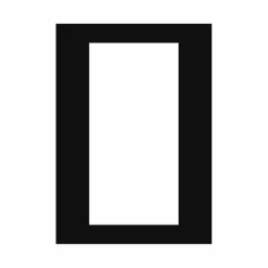 Passepartout, Sort med hvid kerne, Standardmål