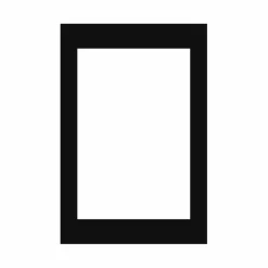 Passepartout, Sort med hvid kerne, Standardmål