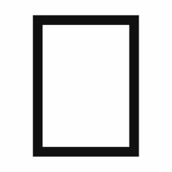 Passepartout, Sort med hvid kerne, Standardmål