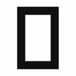 Passepartout, Sort med hvid kerne, Standardmål