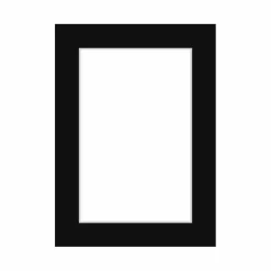 Passepartout, Sort med hvid kerne, Standardmål