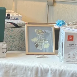 Pengegaveramme, Bamse, 20x20 cm