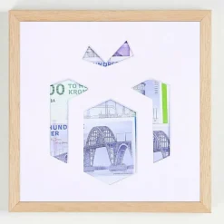 Pengegaveramme, Firkantet gave, 20x20 cm