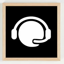 Pengegaveramme, Headset, 20x20 cm