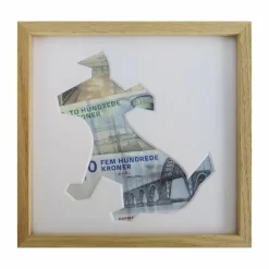 Pengegaveramme, Hund, 20x20 cm