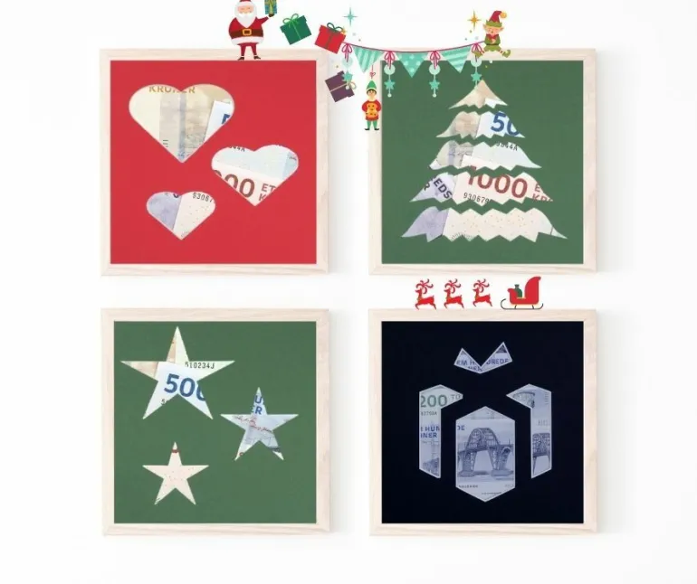 Pengegaveramme, Julerammer, udvalg, 20x20 cm