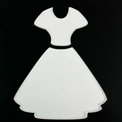 Pengegaveramme, Konfirmationskjole med kort ærme, 20x20 cm